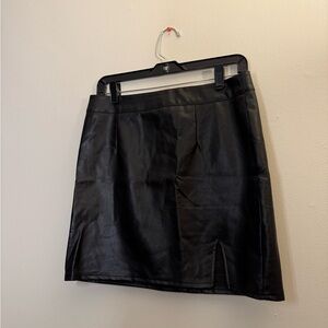 Lulus Faux Leather Mini Skirt Medium